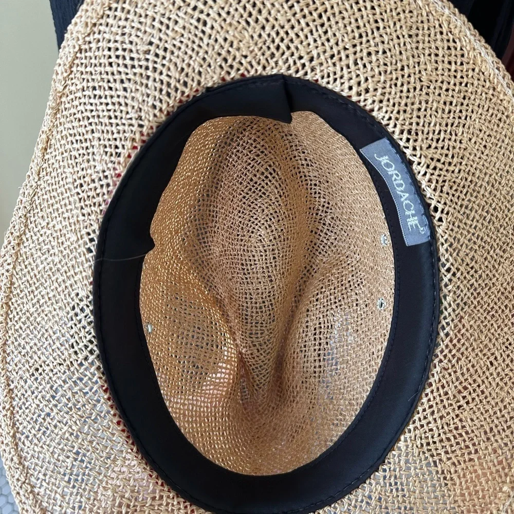 Jordache | Vintage 80’s Straw Fedora with Colorful Band